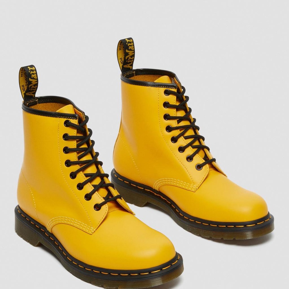 Dr. Martens 1460 Mustard Yellow Boots - Picture 15 of 16